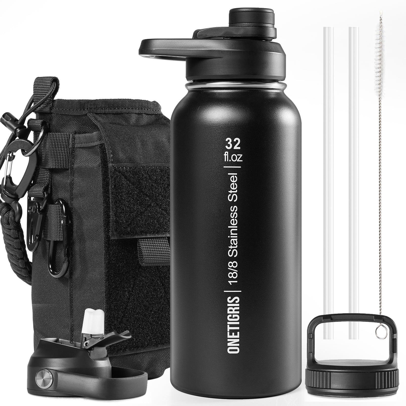 32oz Stainless Steel Insulated Water Bottle with Pouch set